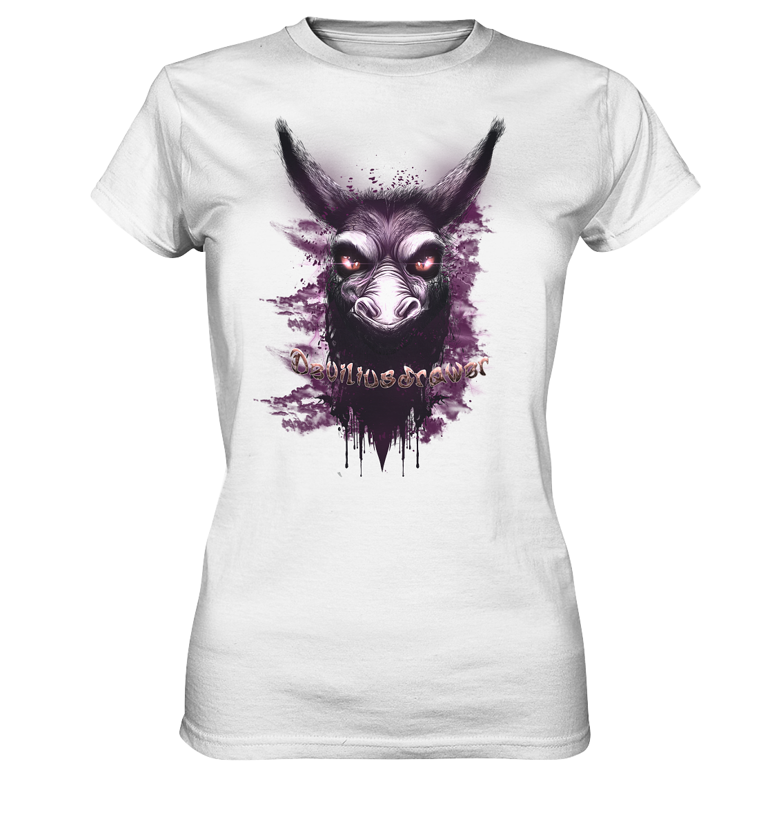 Deviliusdrawer Purple Donkey - Ladies Premium Shirt