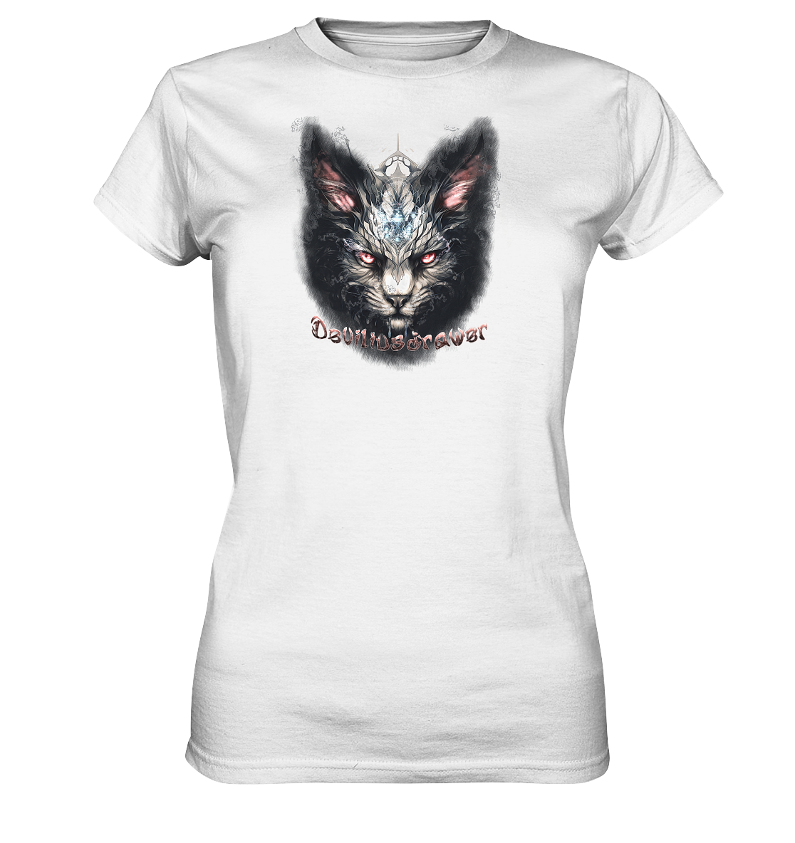 Deviliusdrawer Myshtical Redeyed Cat - Ladies Premium Shirt