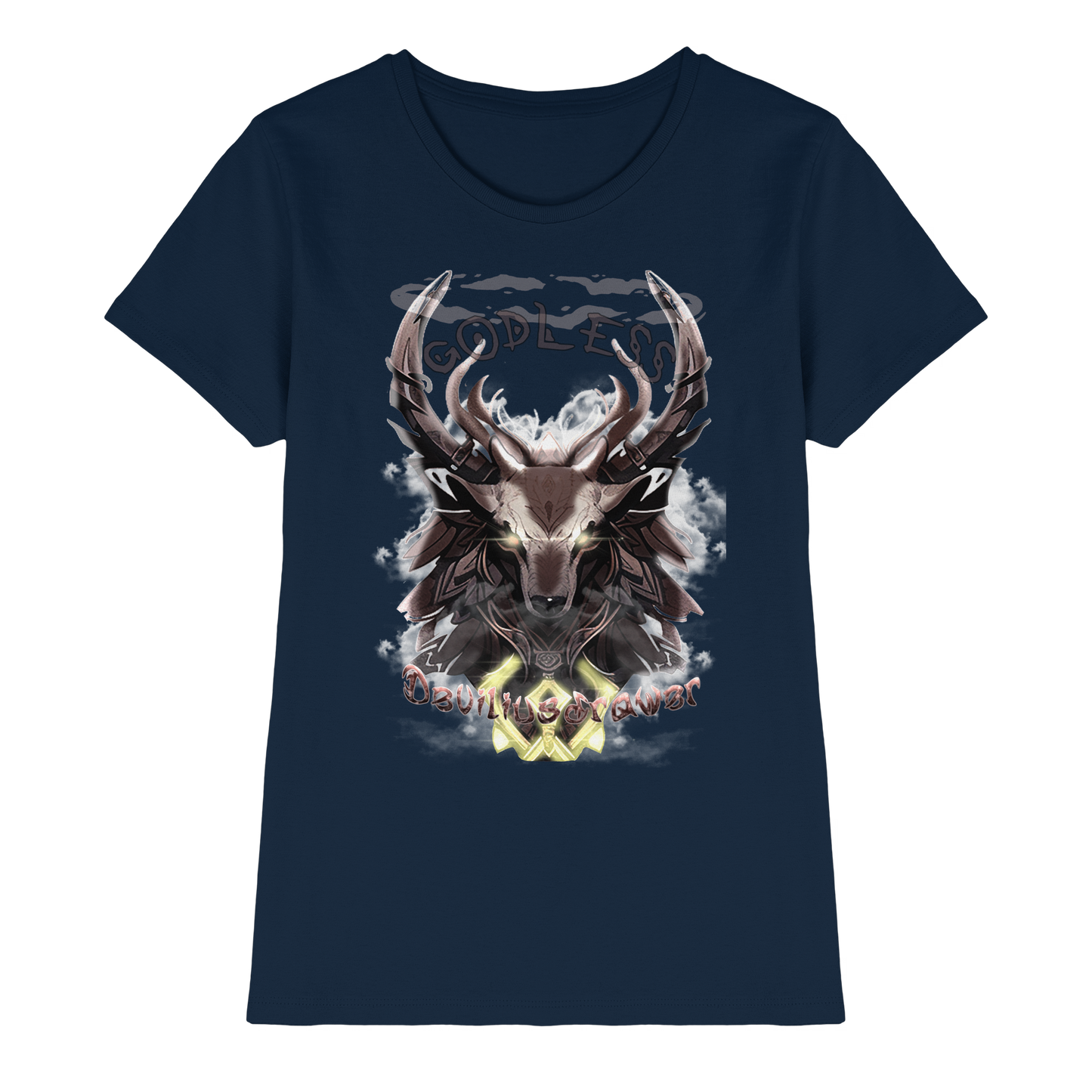 Deviliusdrawer Godless Deer - Ladies Premium Shirt
