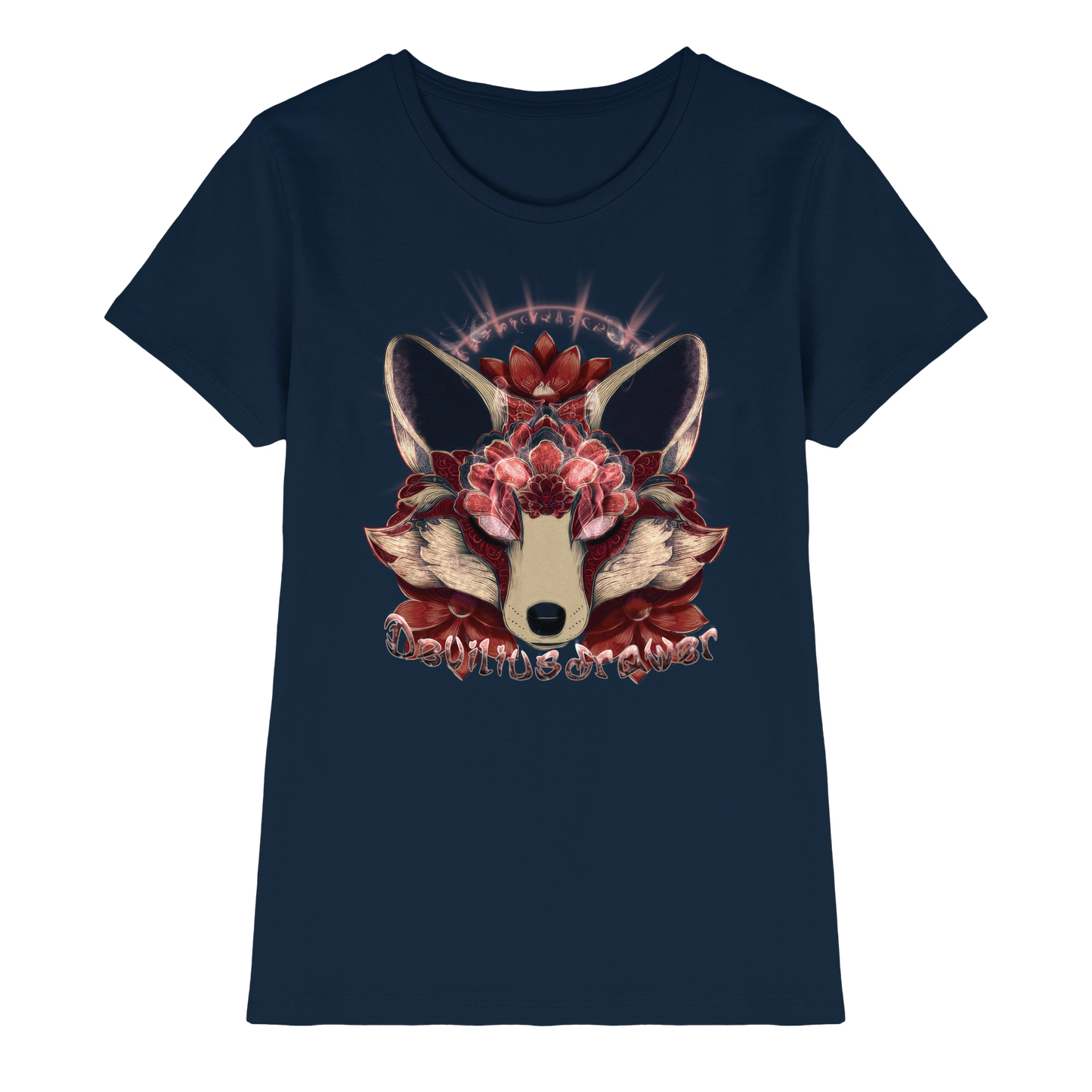 Deviliusdrawer Fire Kitsune - Ladies Premium Shirt