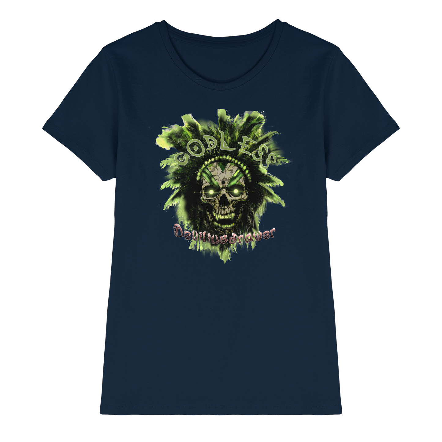 Deviliusdrawer Godless Skull - Ladies Premium Shirt