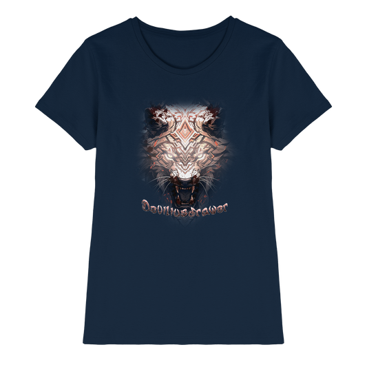 Deviliusdrawer Gold Metal Tiger - Ladies Premium Shirt
