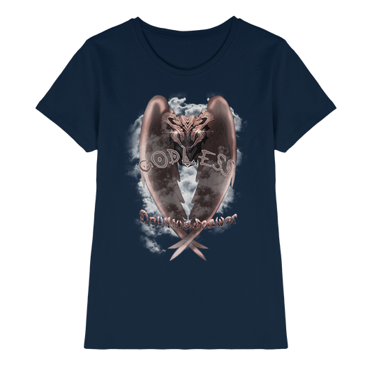 Deviliusdrawer Godless Owl - Ladies Premium Shirt