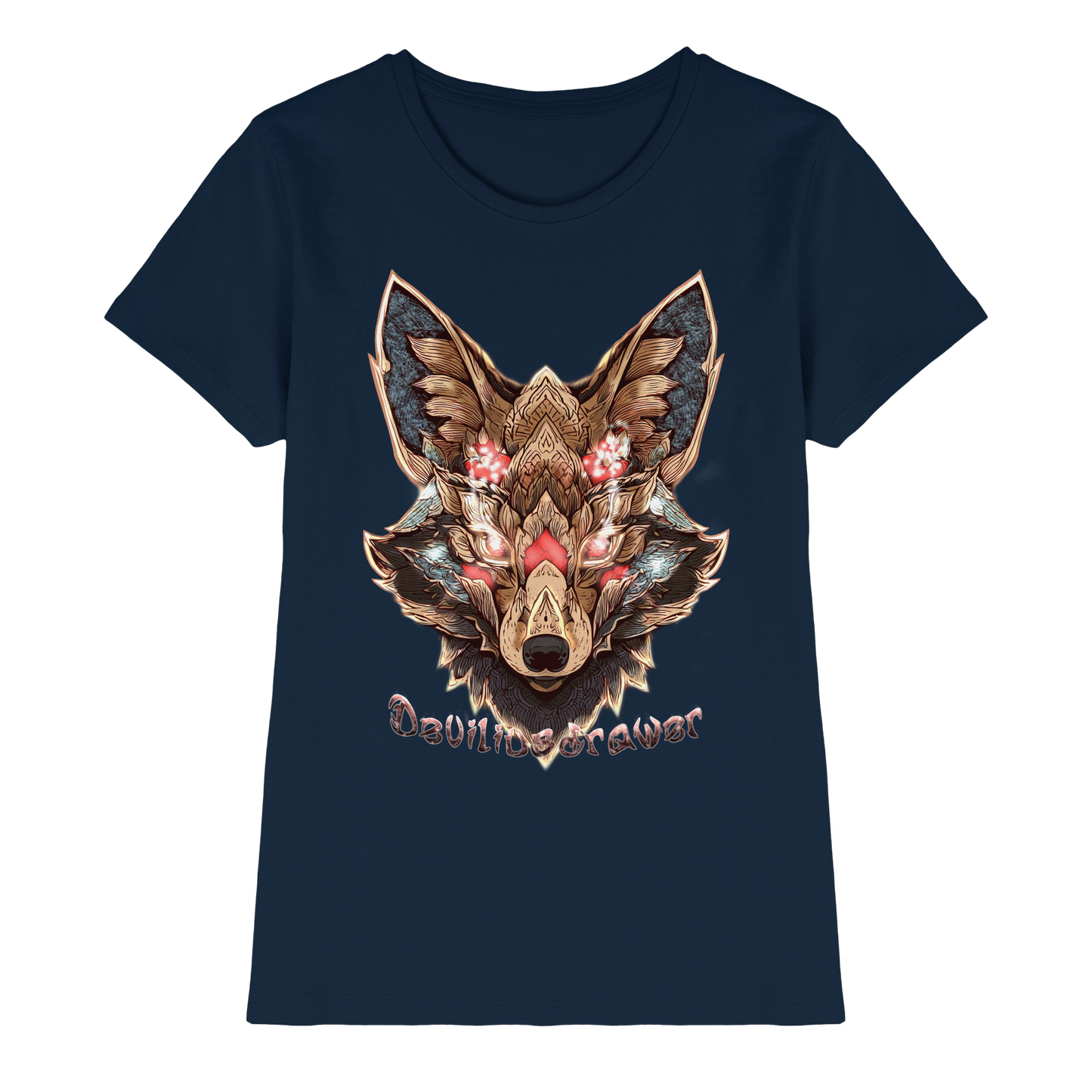 Deviliusdrawer Cristal Kitsune - Ladies Premium Shirt