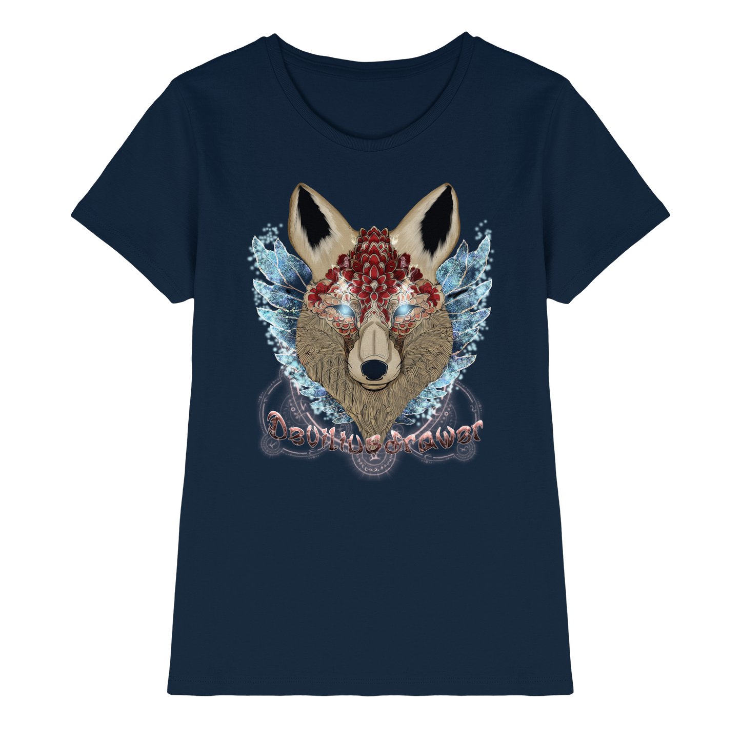 Deviliusdrawer Diamond Kitsune - Ladies Premium Shirt