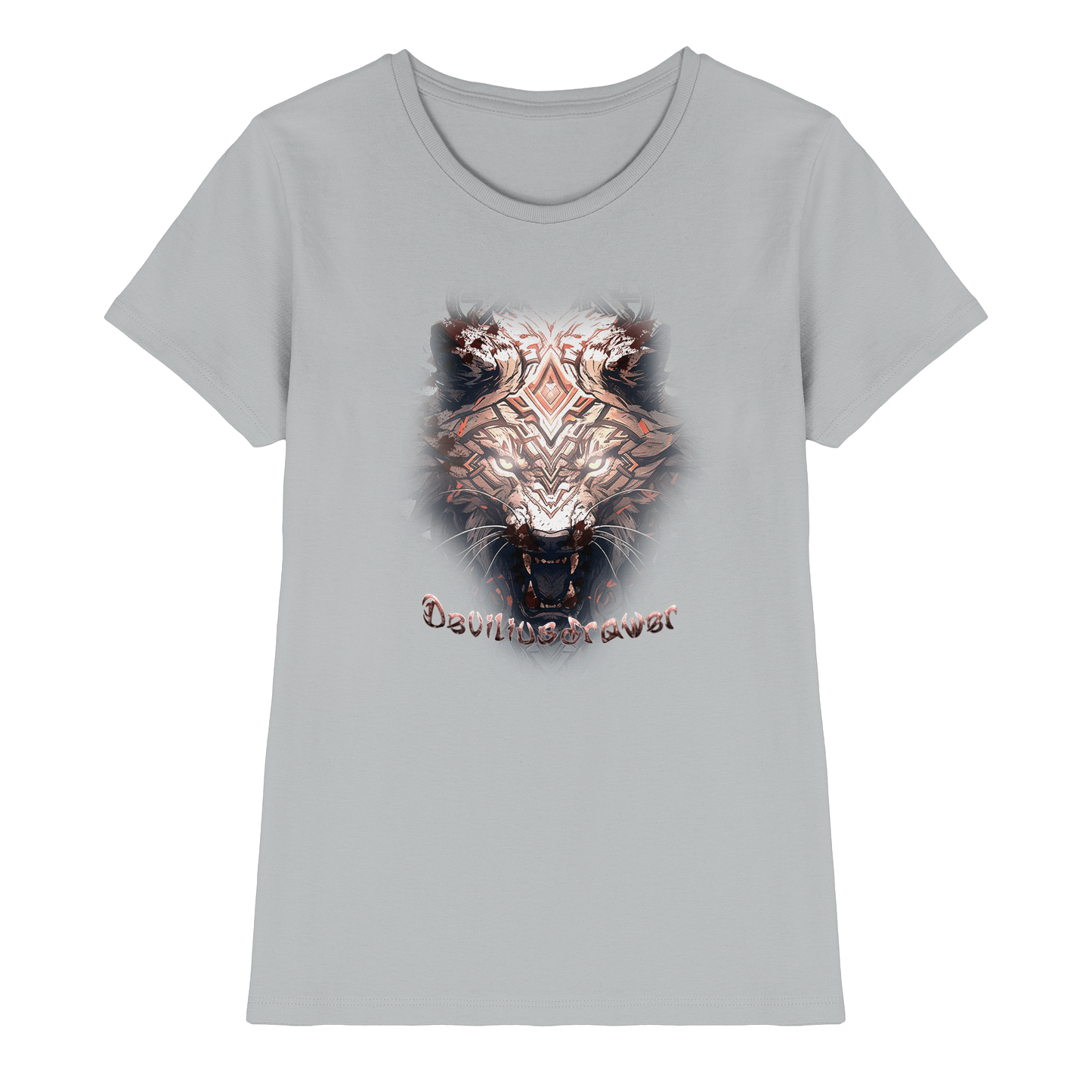 Deviliusdrawer Gold Metal Tiger - Ladies Premium Shirt