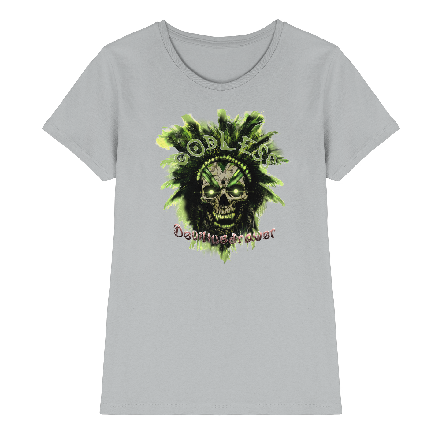 Deviliusdrawer Godless Skull - Ladies Premium Shirt