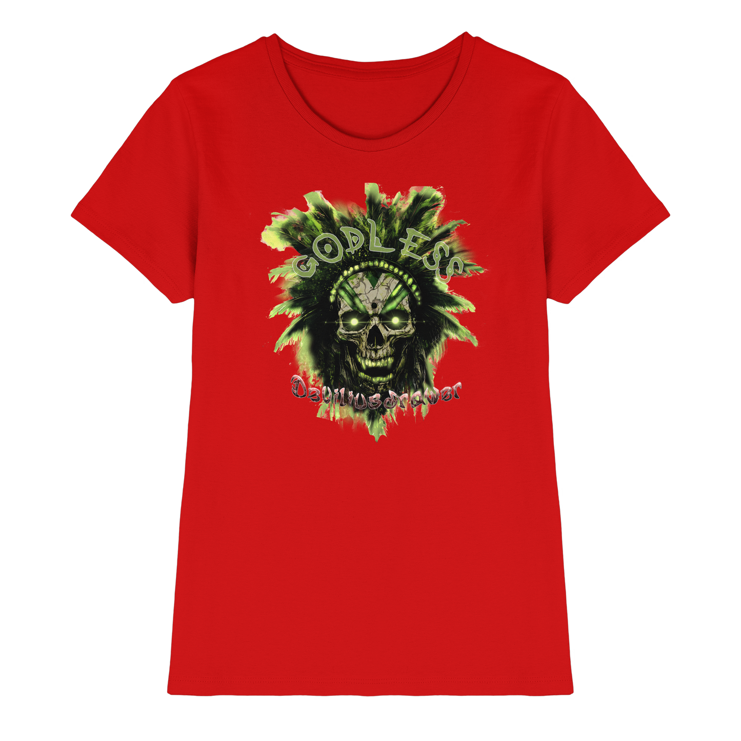 Deviliusdrawer Godless Skull - Ladies Premium Shirt