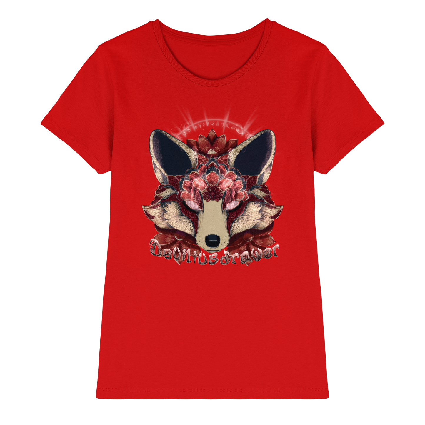 Deviliusdrawer Fire Kitsune - Ladies Premium Shirt