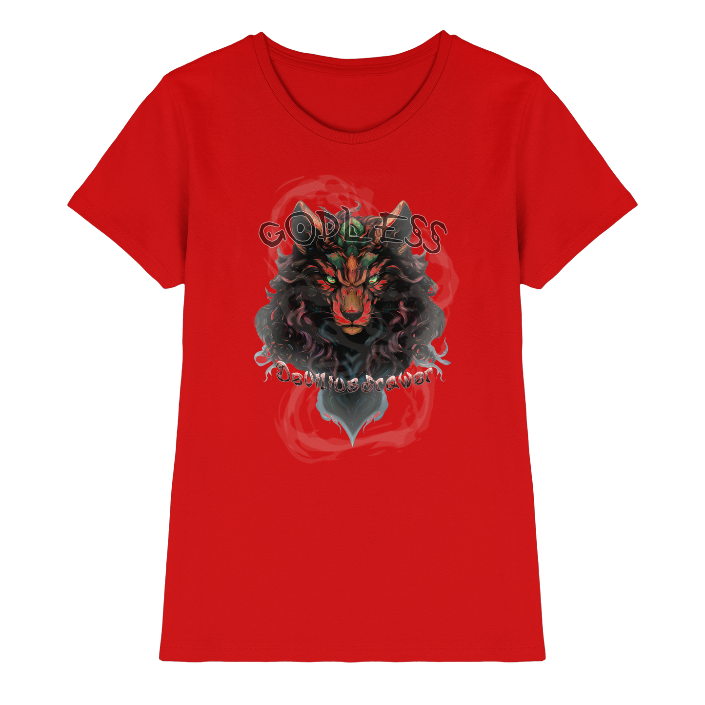 Deviliusdrawer Godless Wolf - Ladies Premium Shirt
