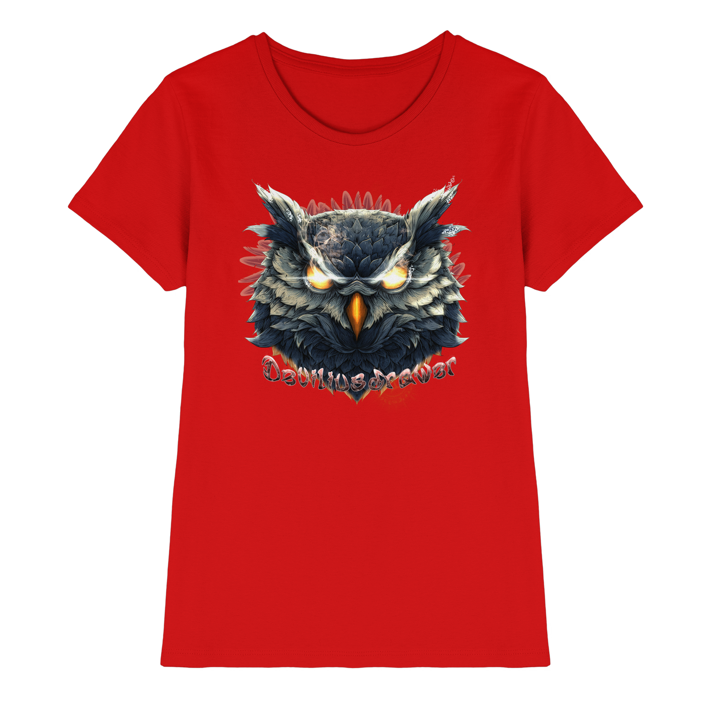 Deviliusdrawer Dark Fire Owl - Ladies Premium Shirt