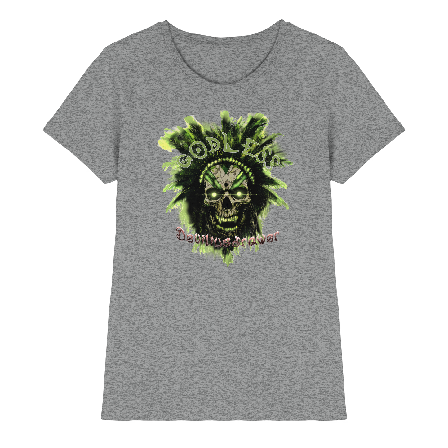 Deviliusdrawer Godless Skull - Ladies Premium Shirt