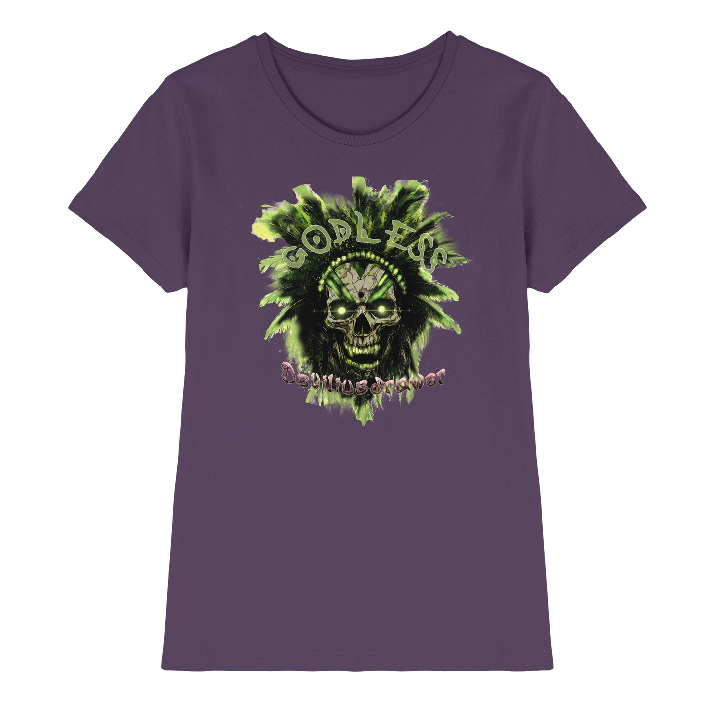 Deviliusdrawer Godless Skull - Ladies Premium Shirt
