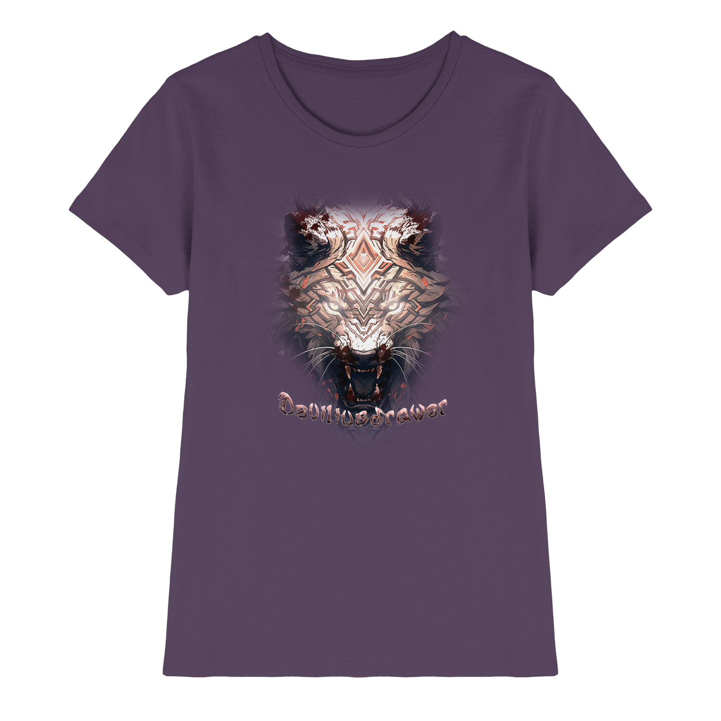 Deviliusdrawer Gold Metal Tiger - Ladies Premium Shirt
