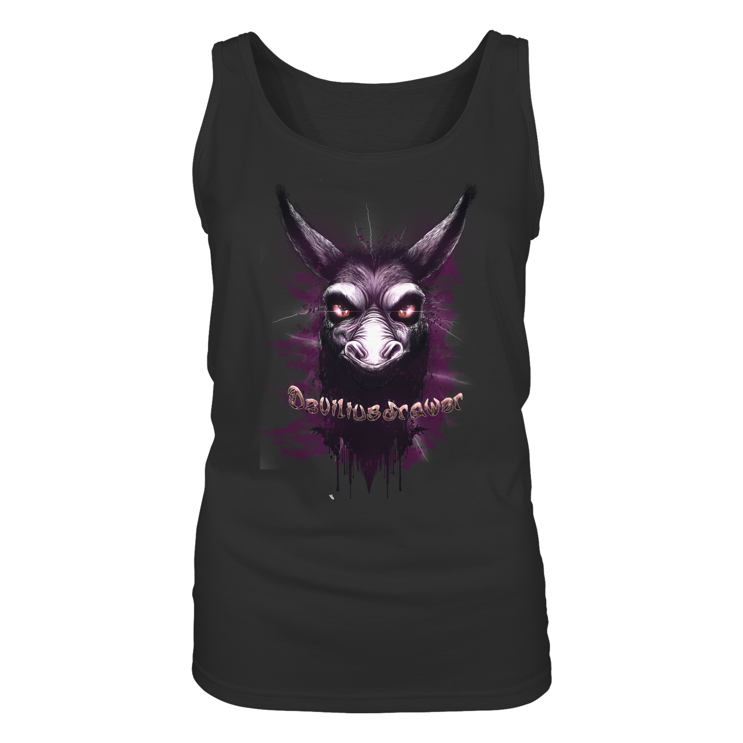 Deviliusdrawer Purple Donkey - Ladies Tank-Top