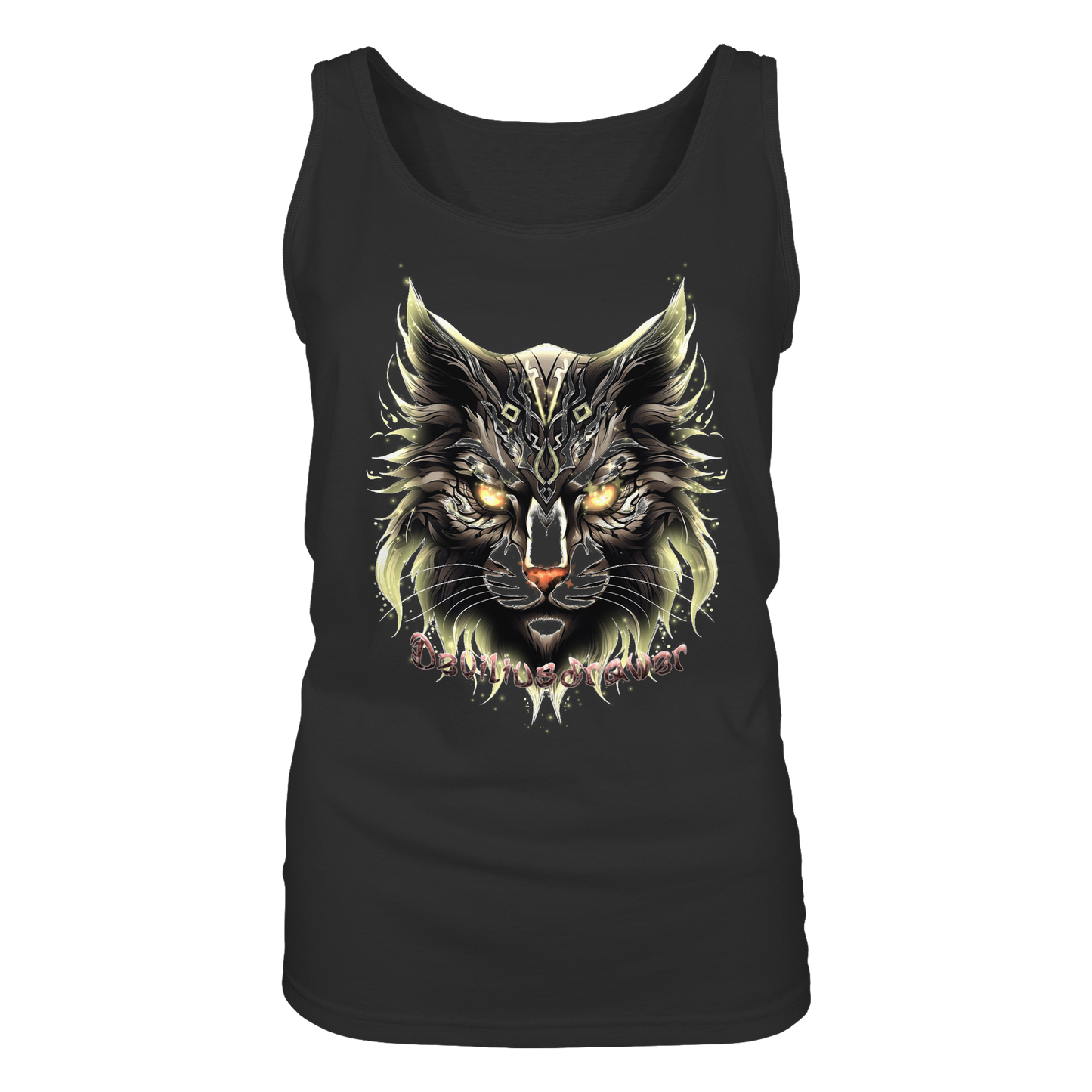 Deviliusdrawer Golden Cat - Ladies Tank-Top