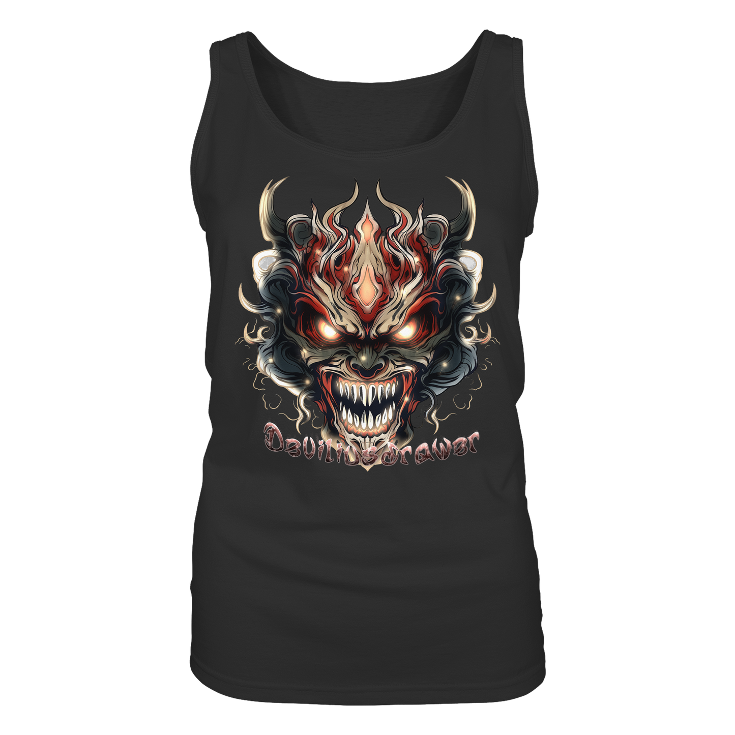 Deviliusdrawer Evil Vamp Mask - Ladies Tank-Top