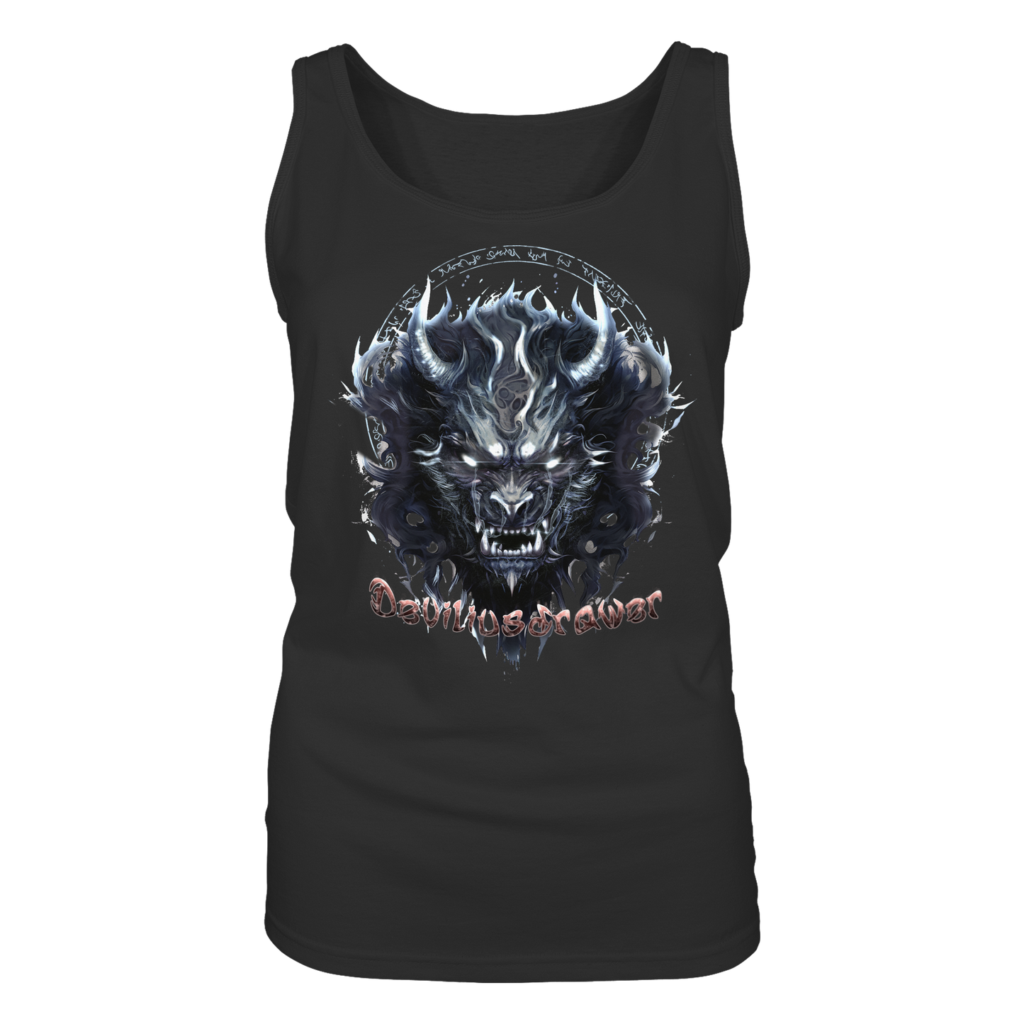 Deviliusdrawer Dark Wolf Mask - Ladies Tank-Top