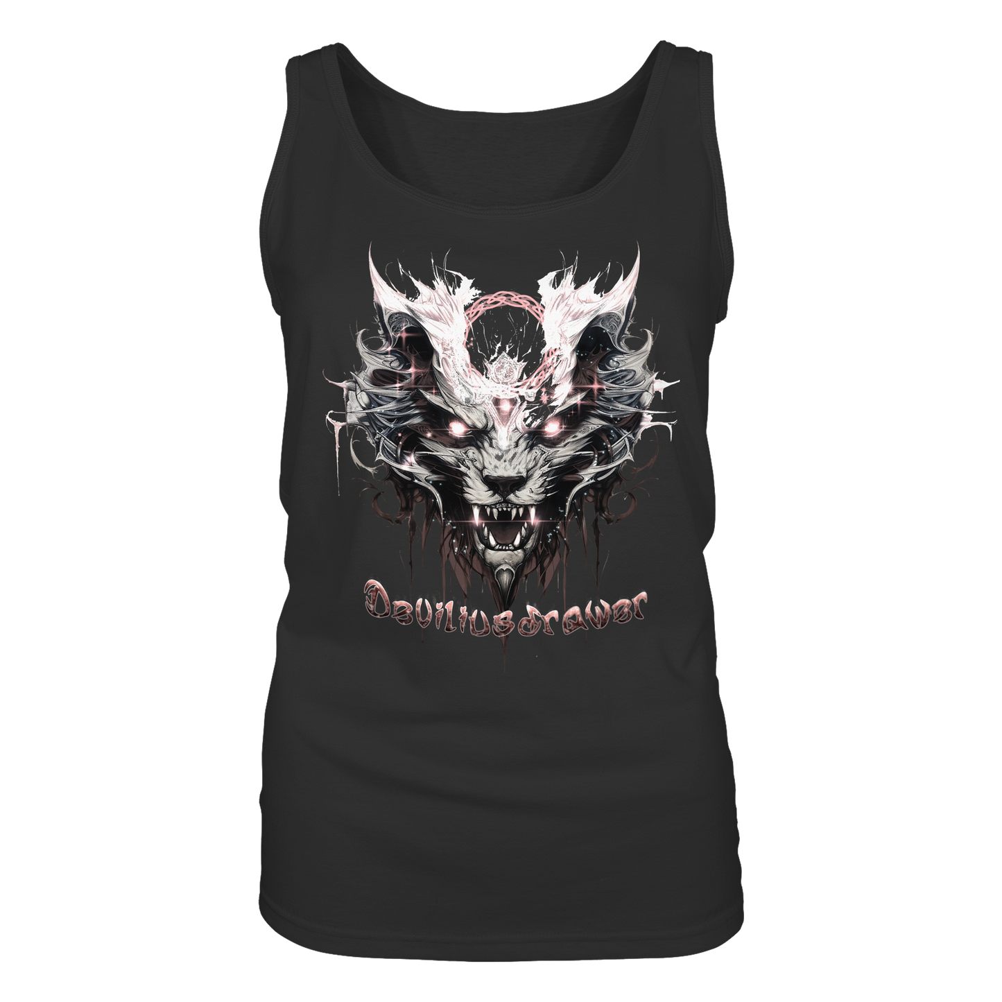 Deviliusdrawer Demonic Glow Cat - Ladies Tank-Top