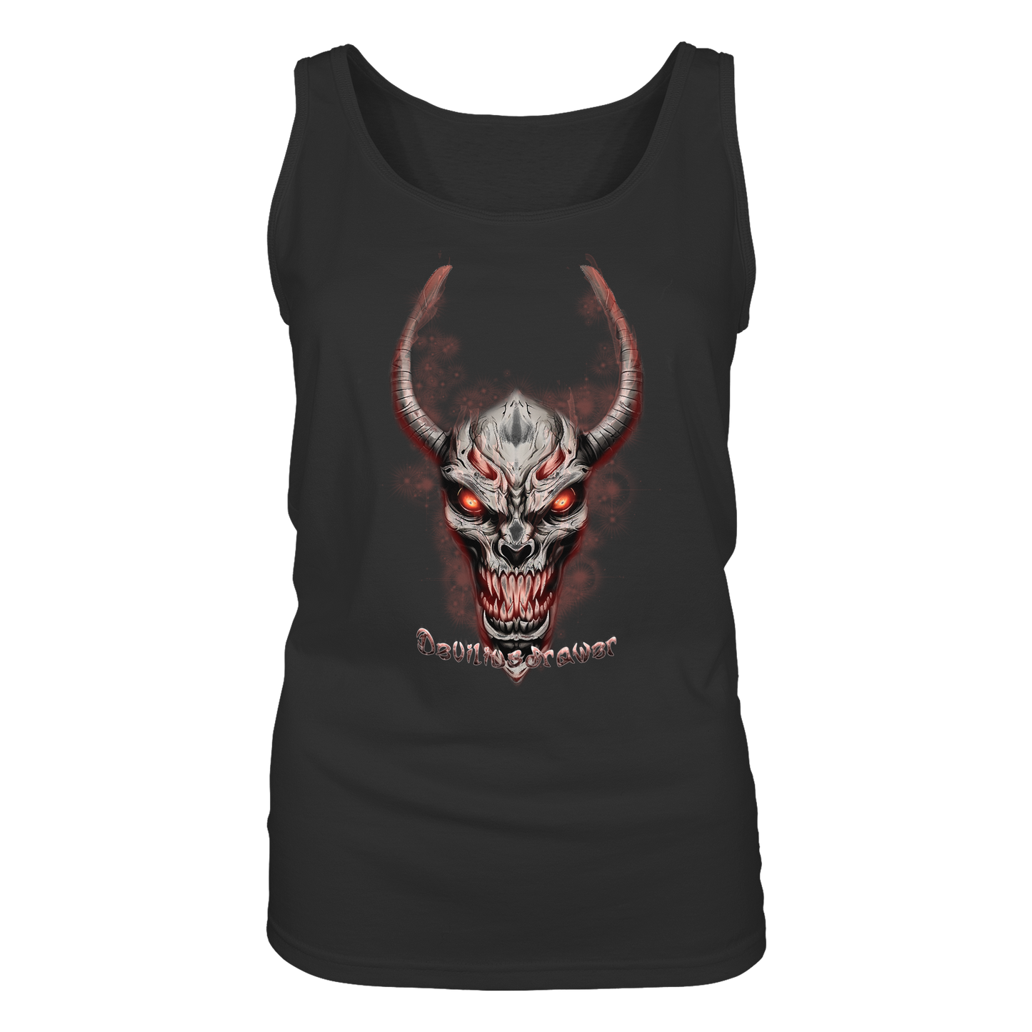 Deviliusdrawer Red Eyed Skeleton - Ladies Tank-Top