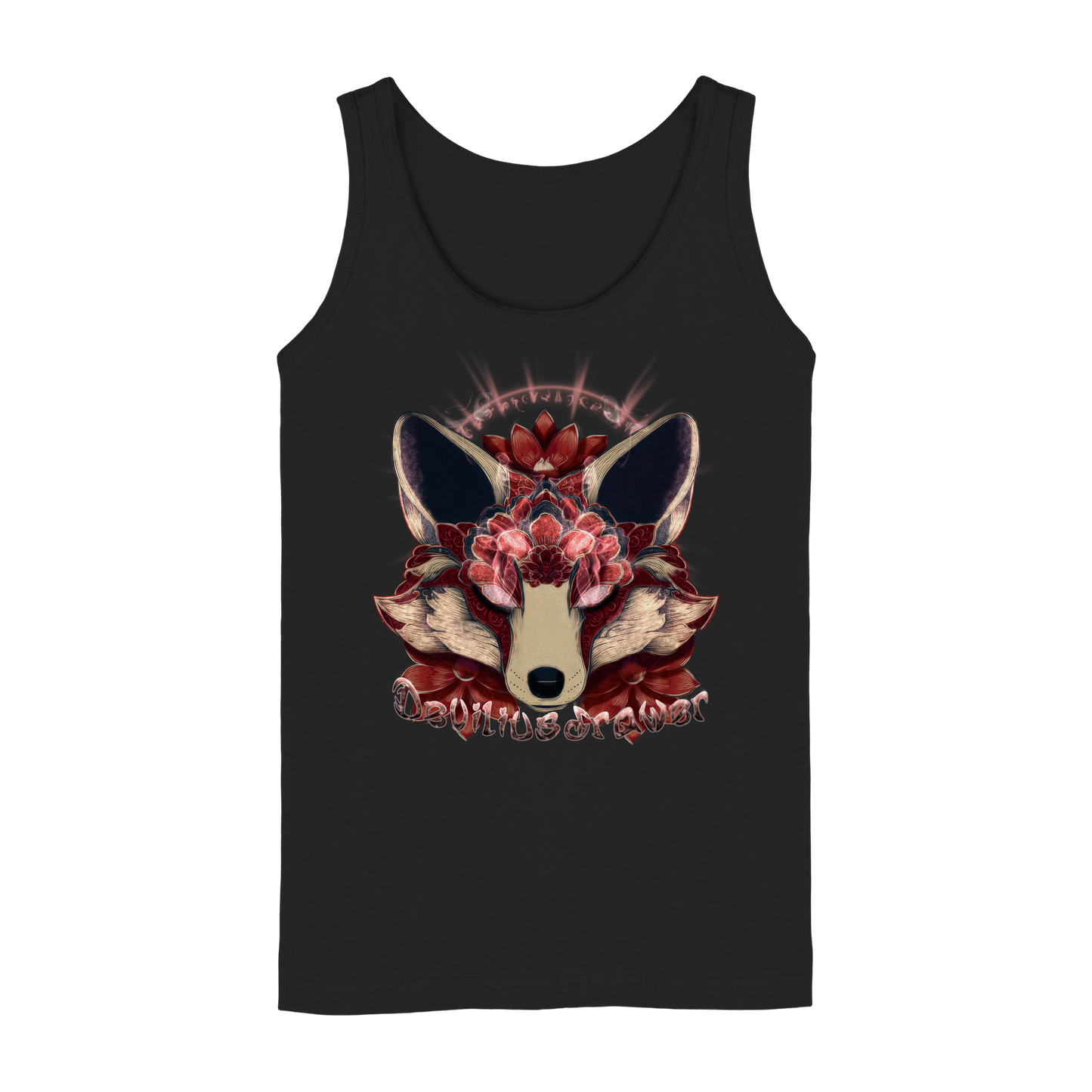 Deviliusdrawer Fire Kitsune - Ladies Tank-Top