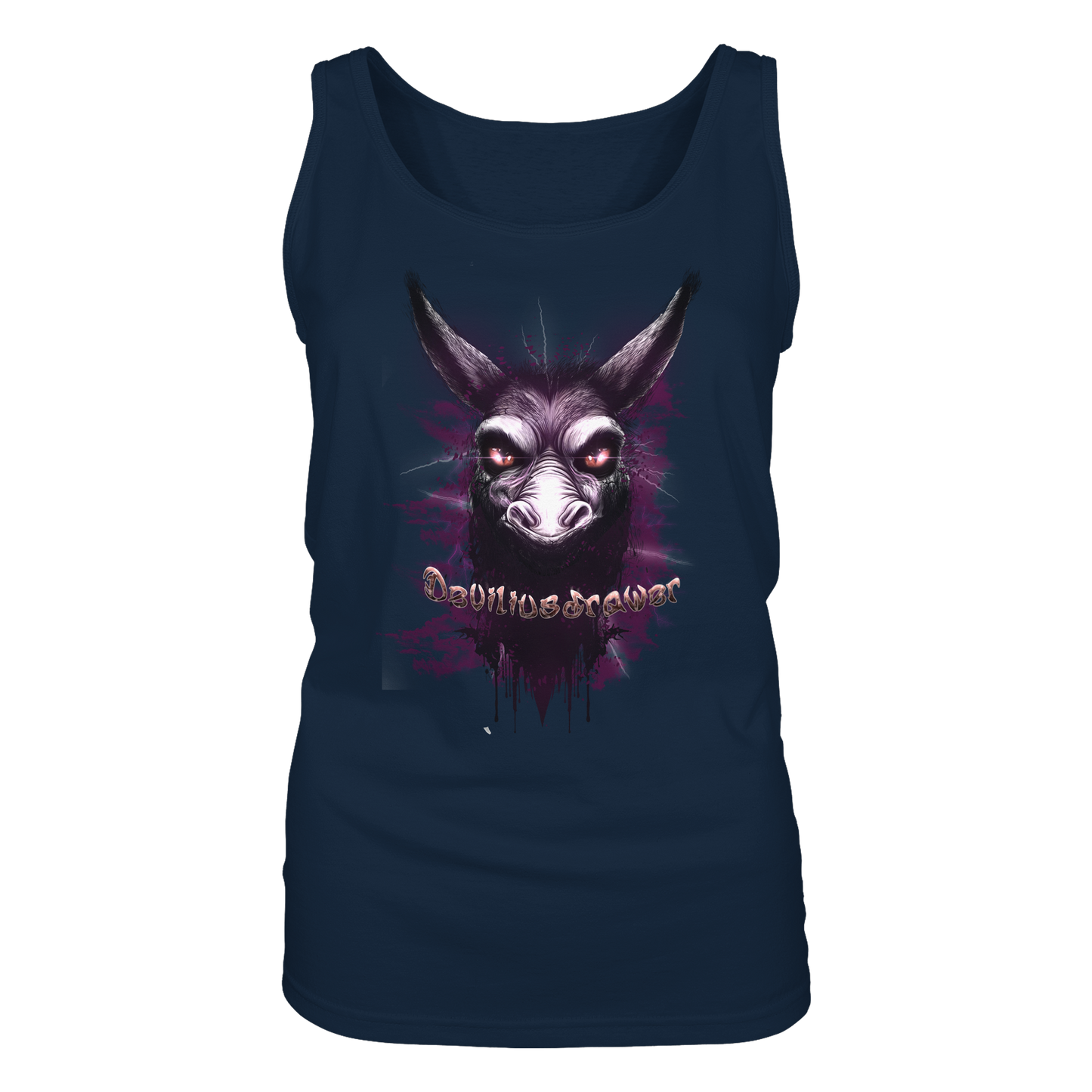 Deviliusdrawer Purple Donkey - Ladies Tank-Top