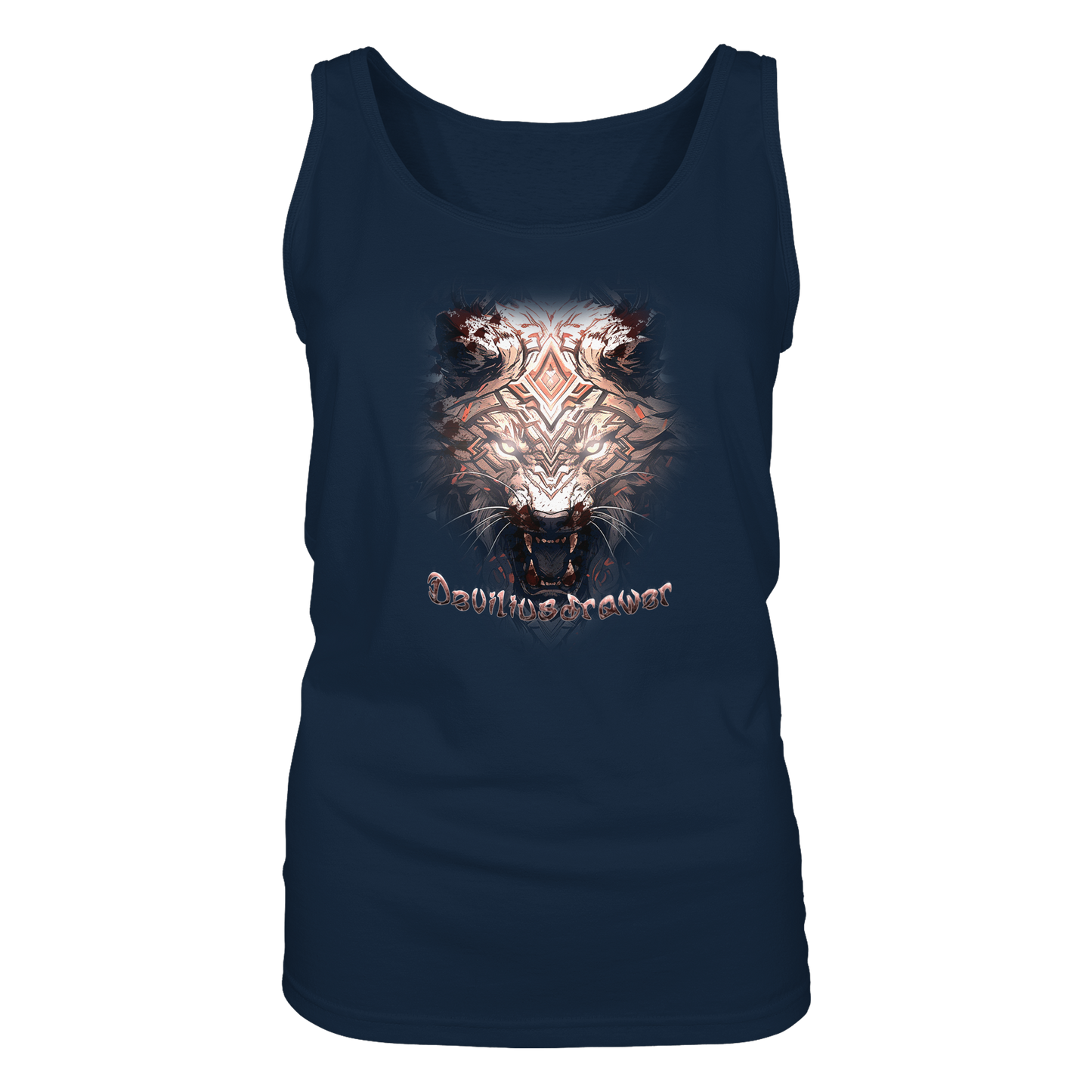 Deviliusdrawer Gold Metal Tiger - Ladies Tank-Top