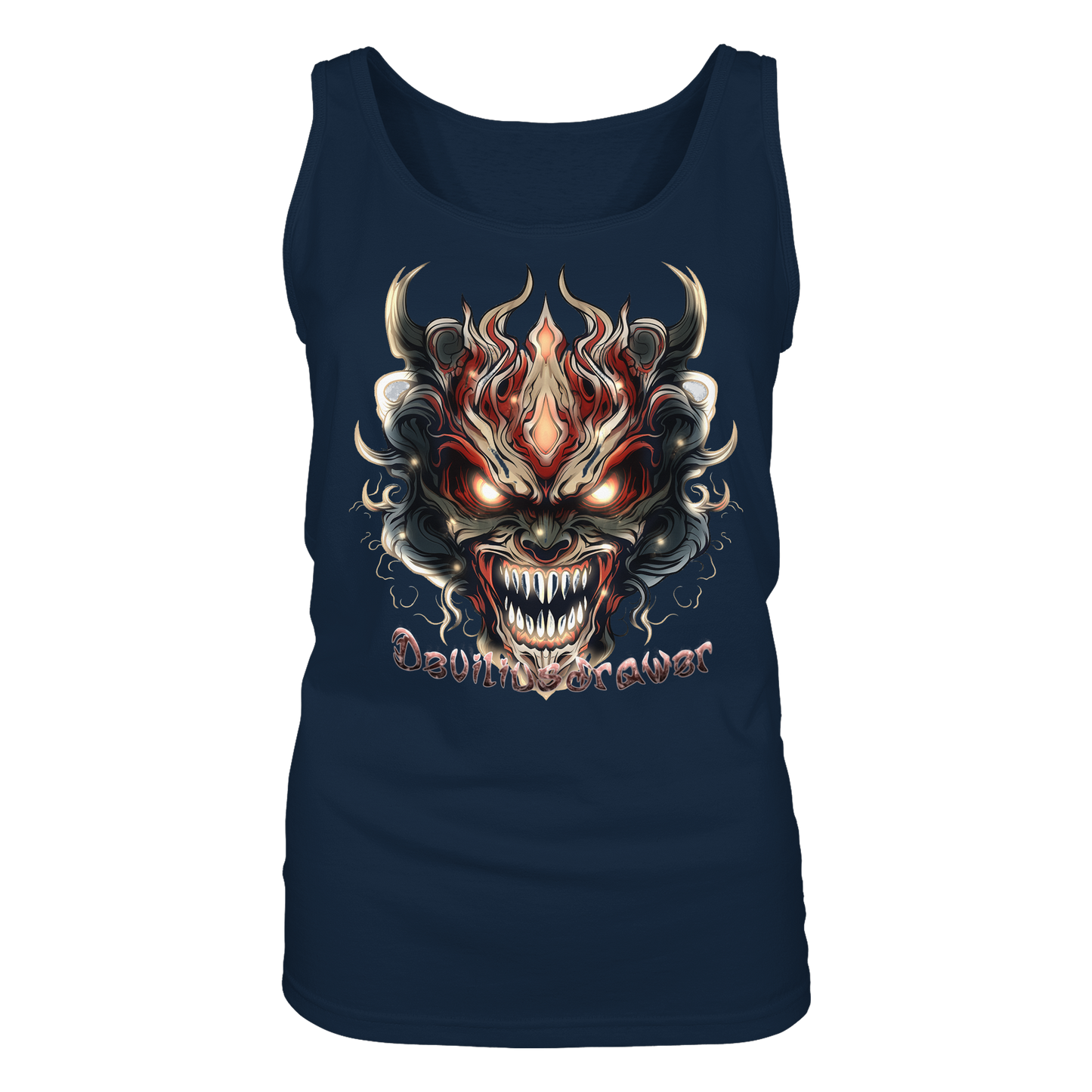 Deviliusdrawer Evil Vamp Mask - Ladies Tank-Top