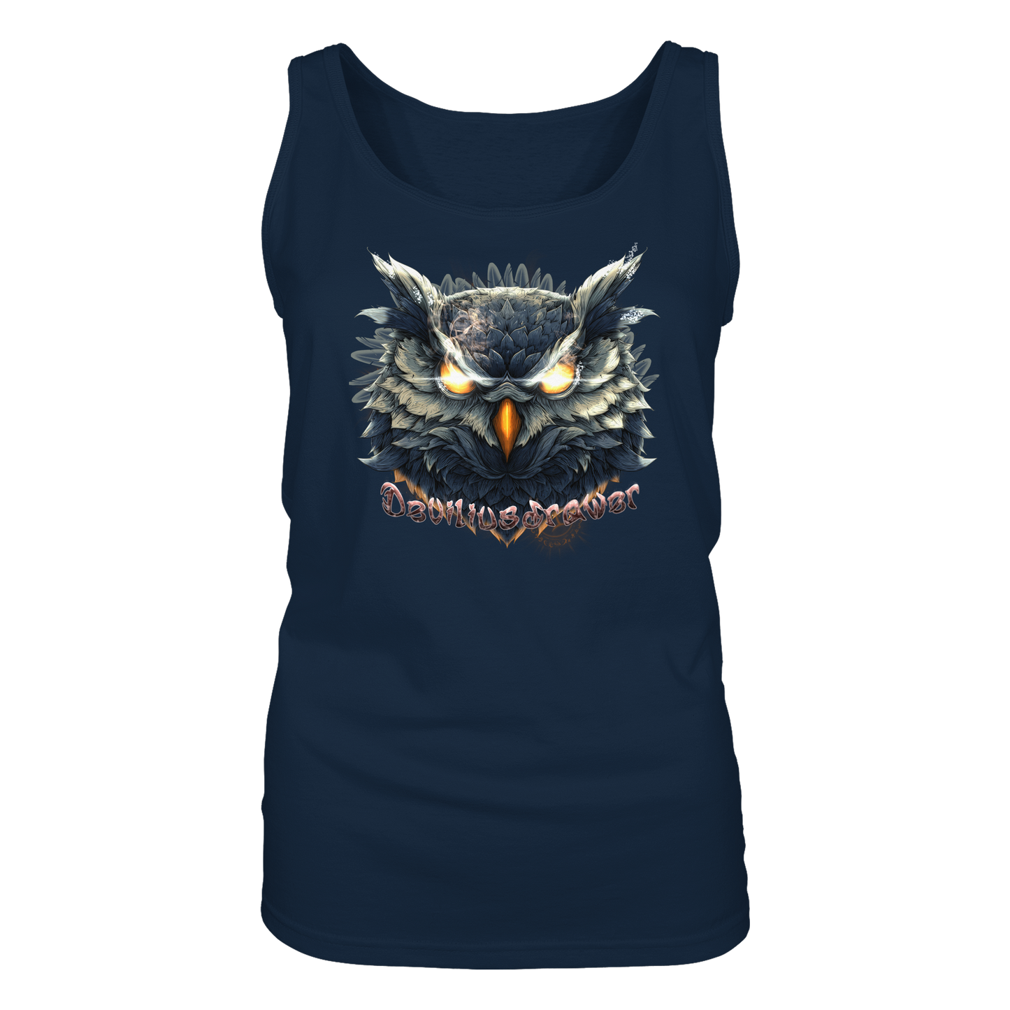 Deviliusdrawer Dark Fire Owl - Ladies Tank-Top