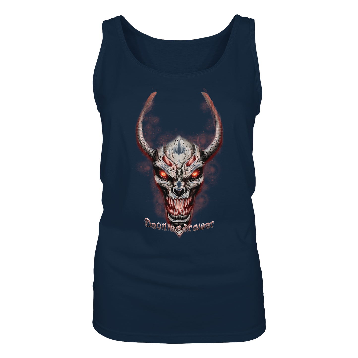 Deviliusdrawer Red Eyed Skeleton - Ladies Tank-Top