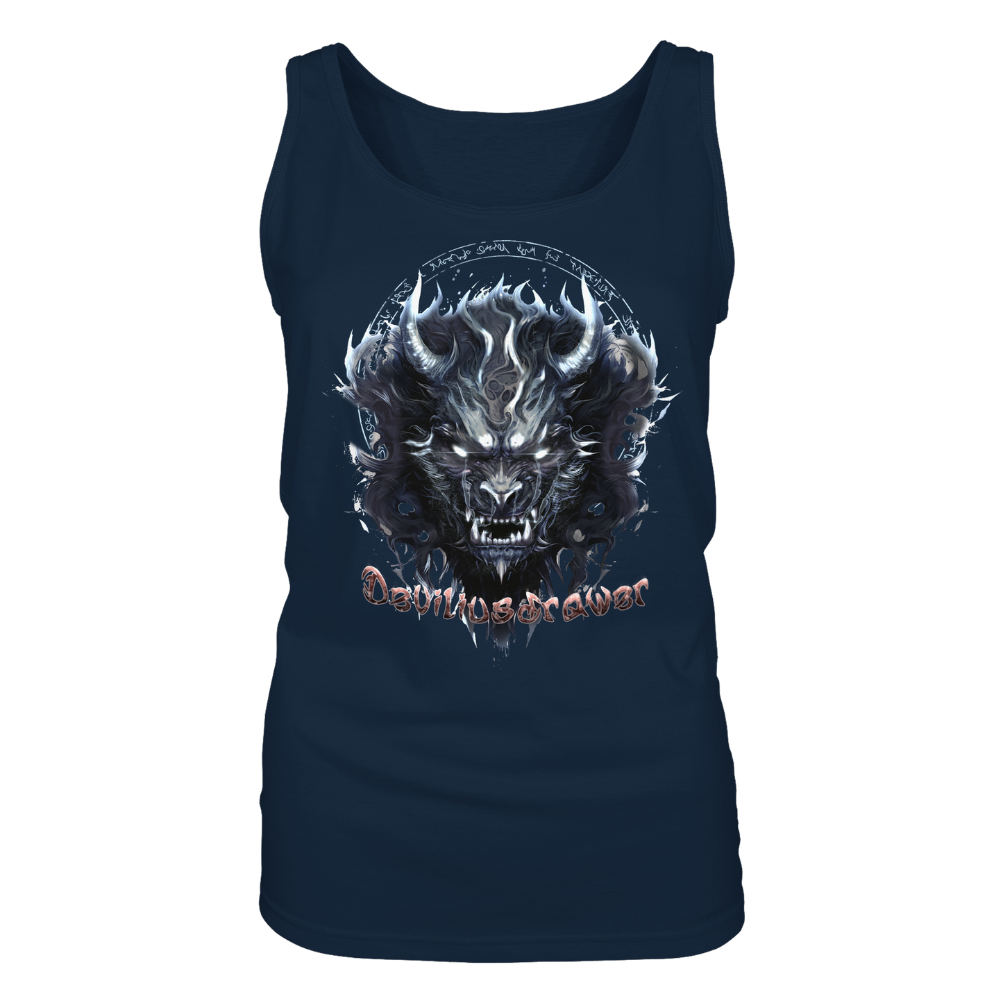Deviliusdrawer Dark Wolf Mask - Ladies Tank-Top