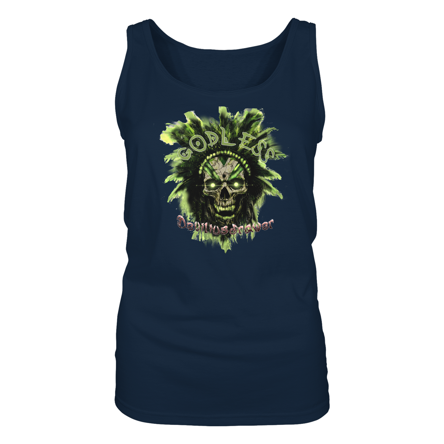Deviliusdrawer Godless Skull - Ladies Tank-Top