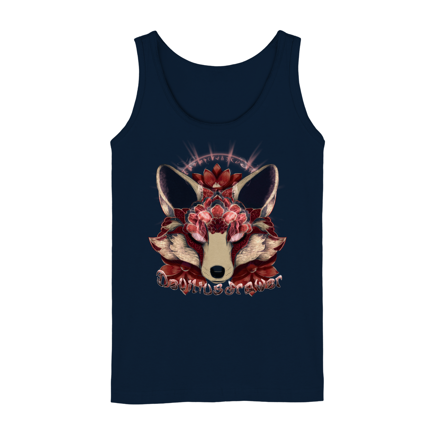 Deviliusdrawer Fire Kitsune - Ladies Tank-Top