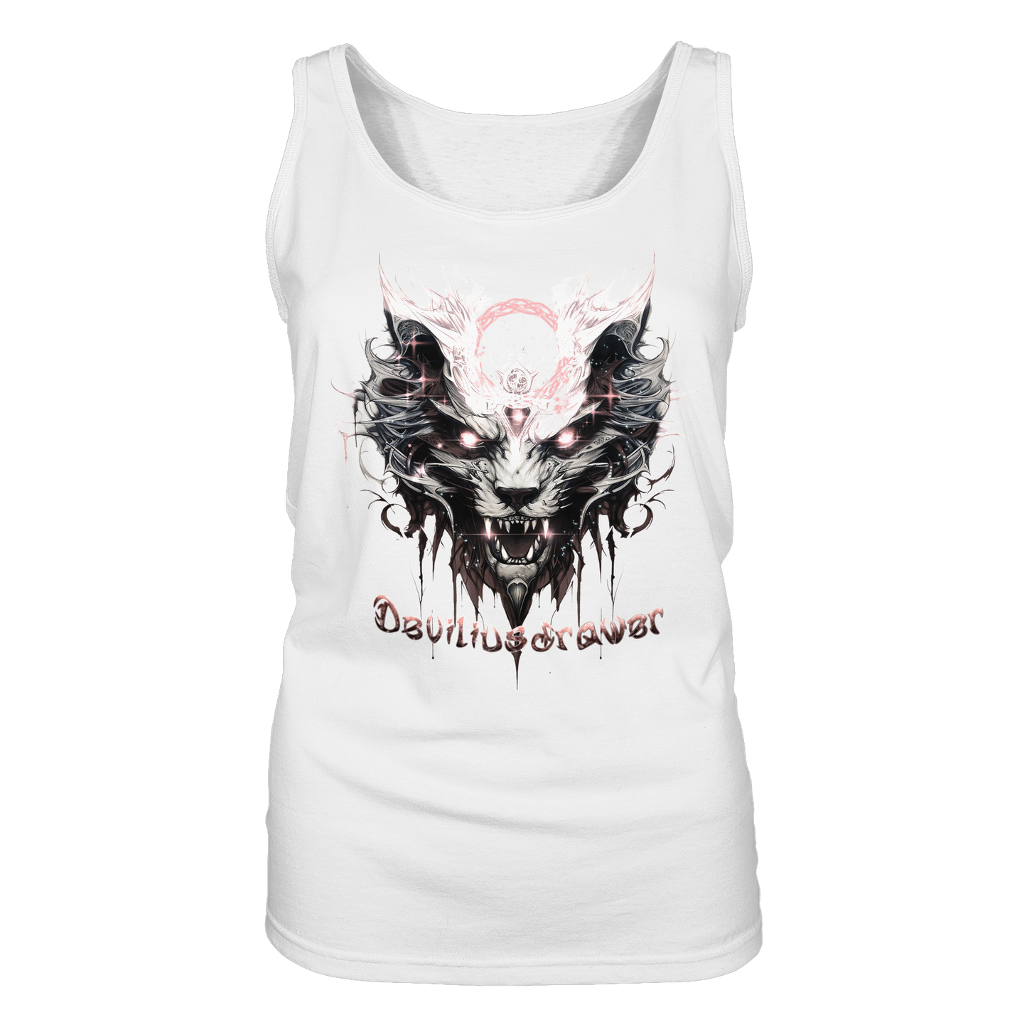 Deviliusdrawer Demonic Glow Cat - Ladies Tank-Top
