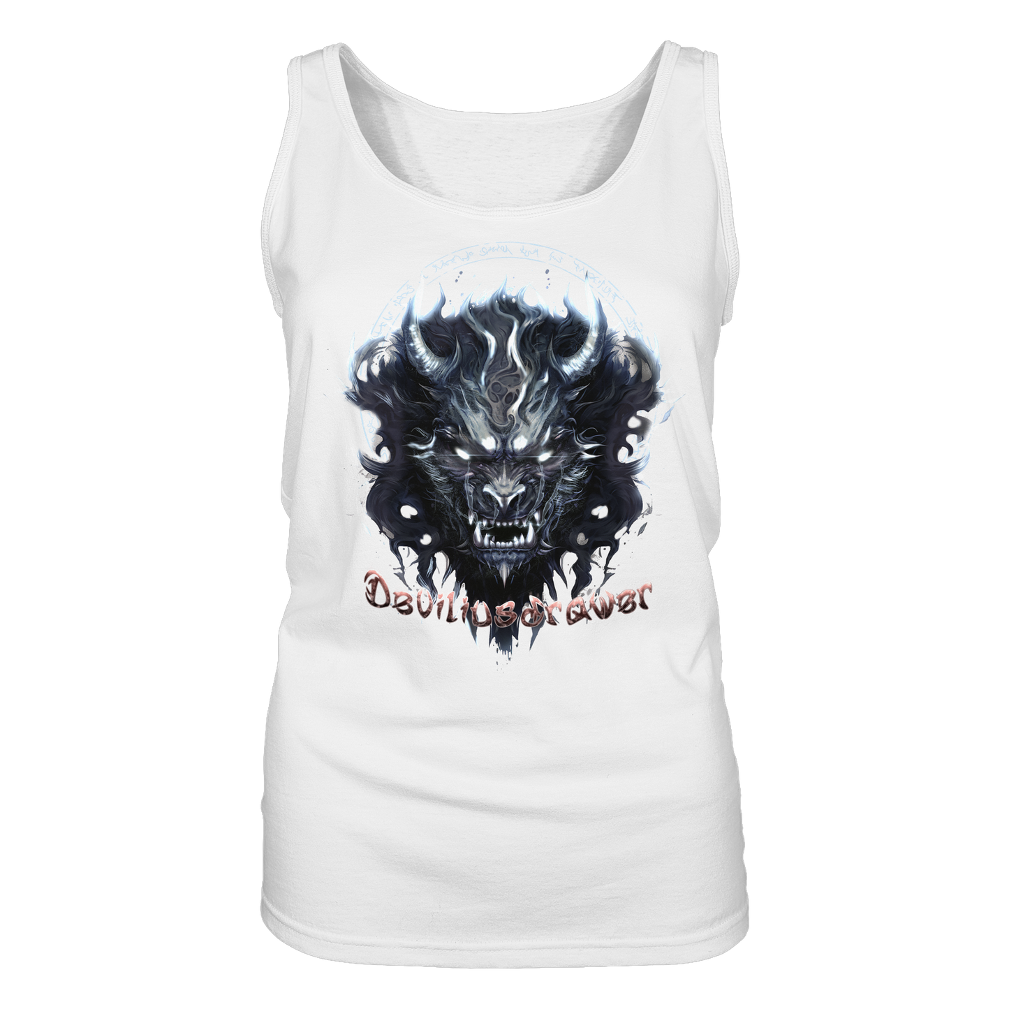 Deviliusdrawer Dark Wolf Mask - Ladies Tank-Top