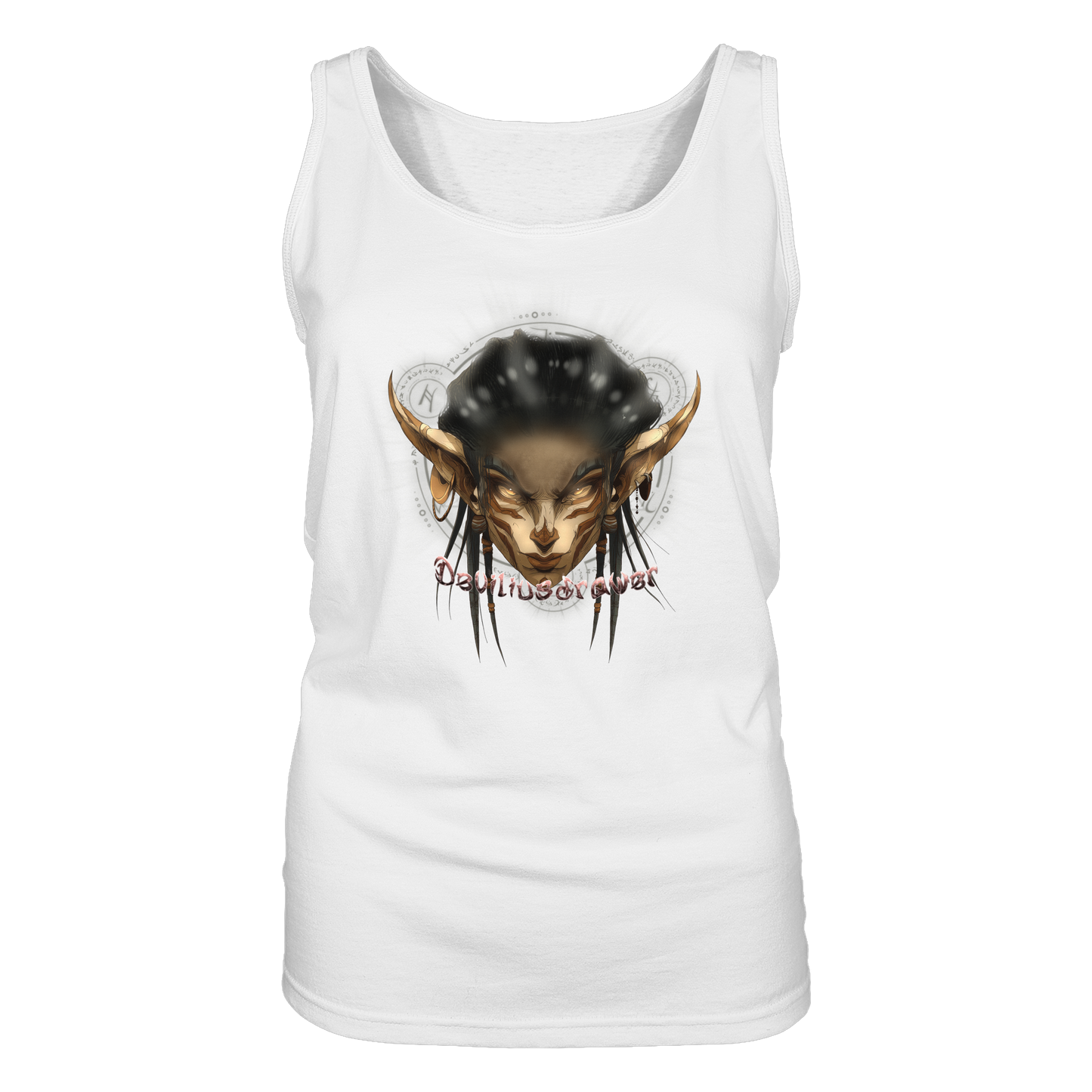Deviliusdrawer Gold Magician Elf - Ladies Tank-Top