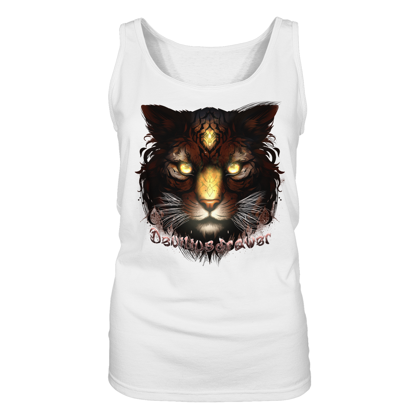 Deviliusdrawer Gold Tigercat - Ladies Tank-Top