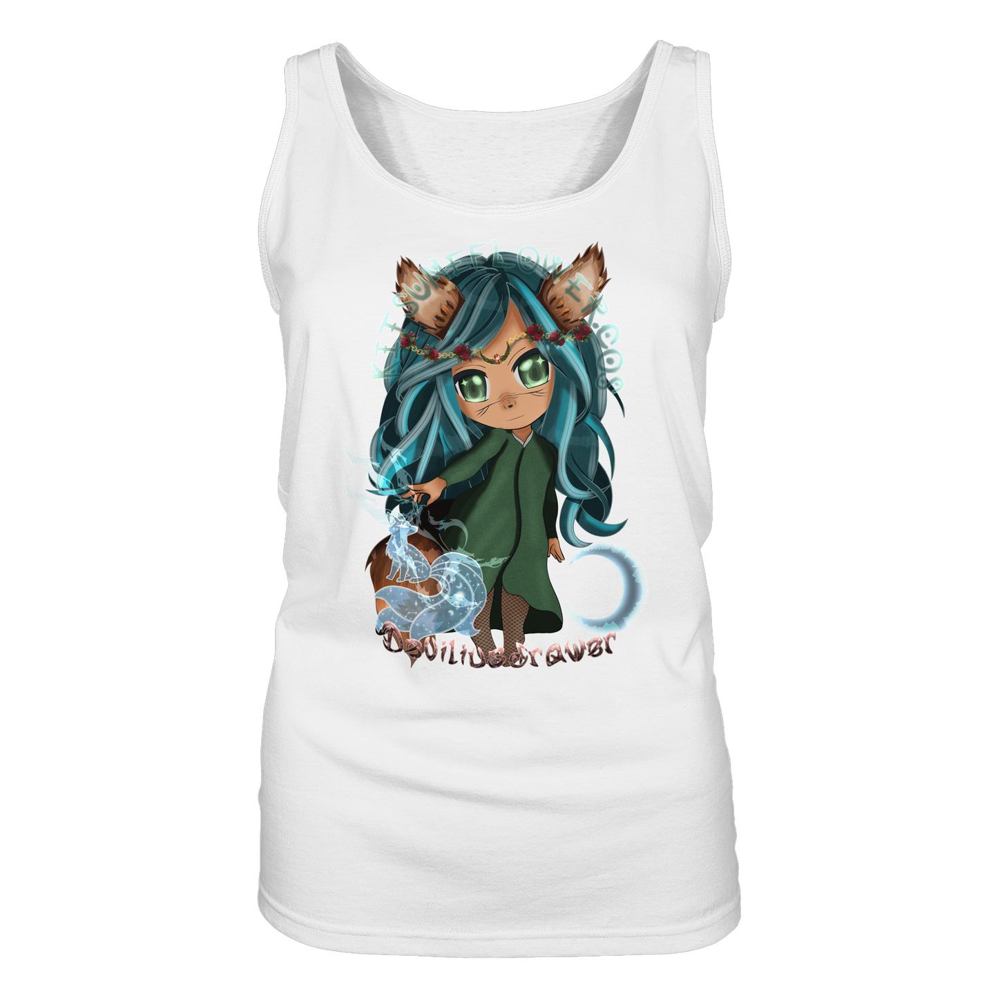 Deviliusdrawer Kitsuneflower - Ladies Tank-Top
