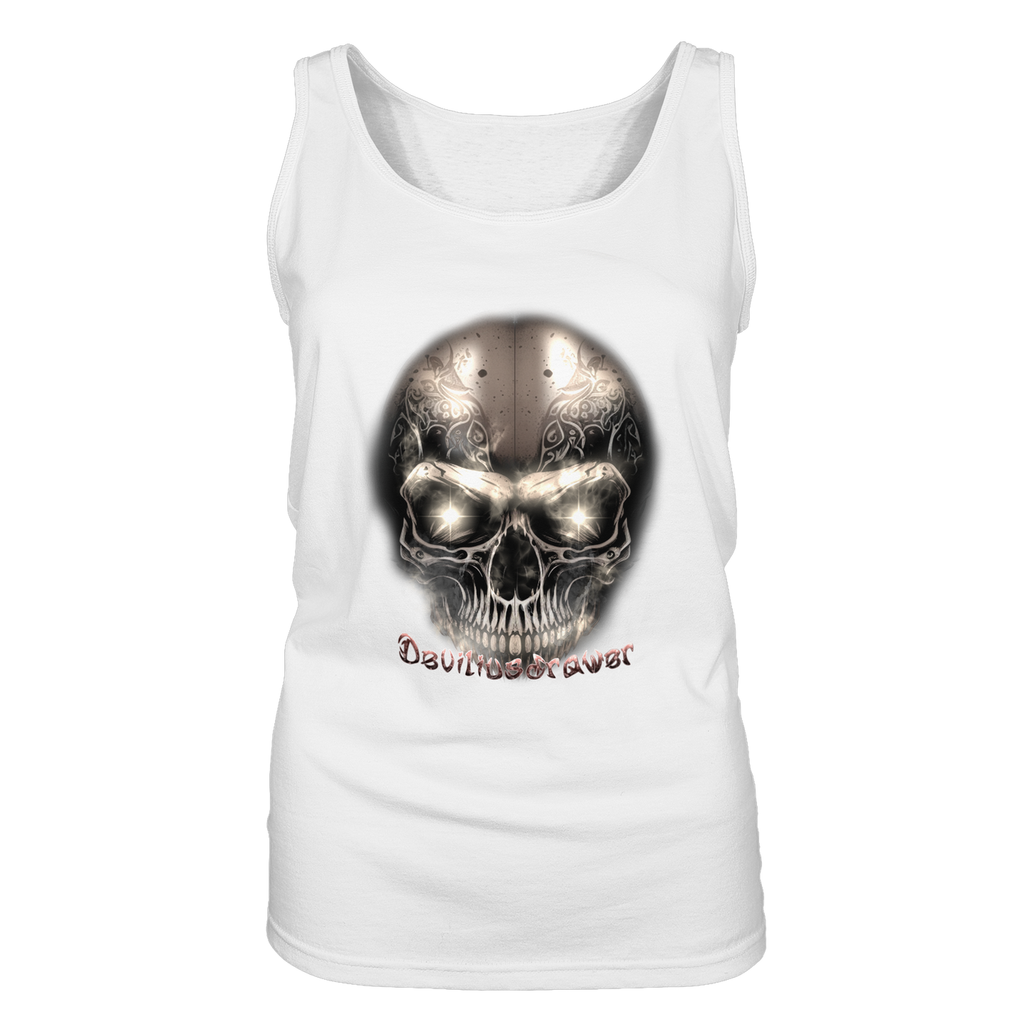 Deviliusdrawer Fire Skeleton Iron - Ladies Tank-Top