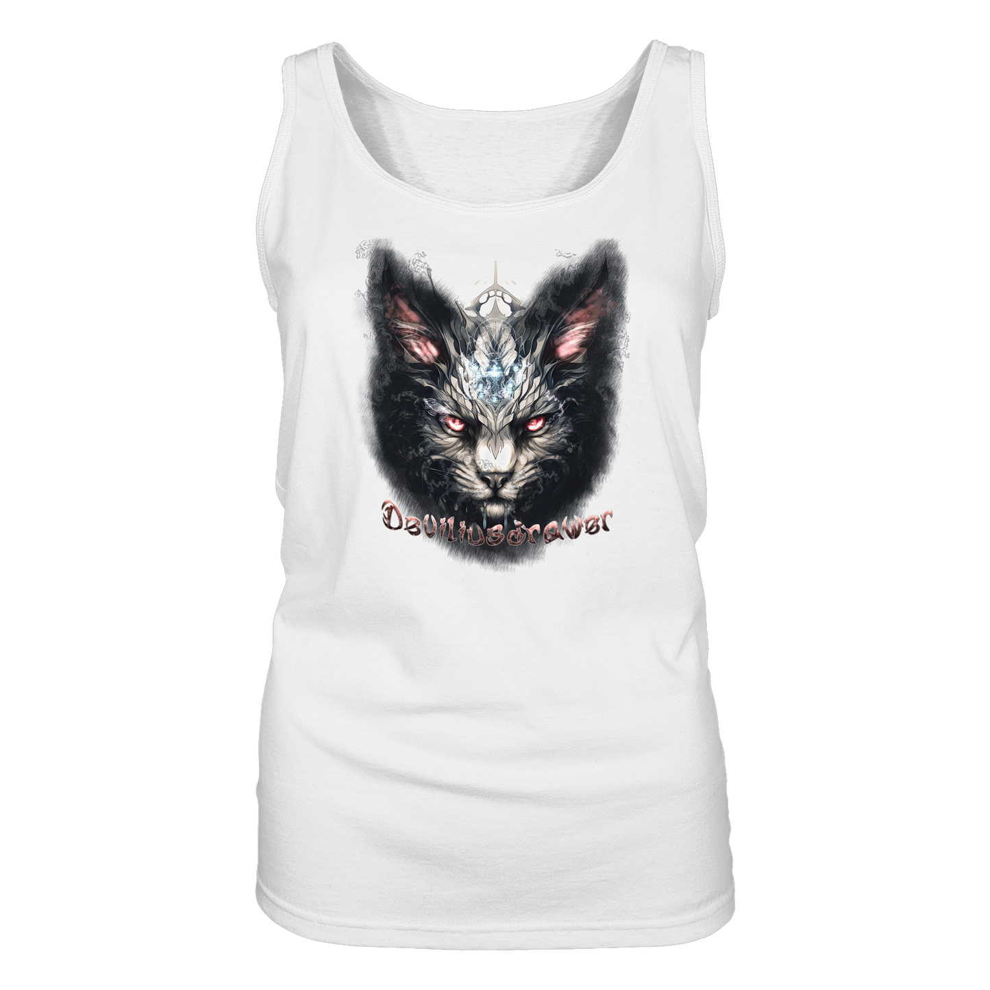 Deviliusdrawer Myshtical Redeyed Cat - Ladies Tank-Top