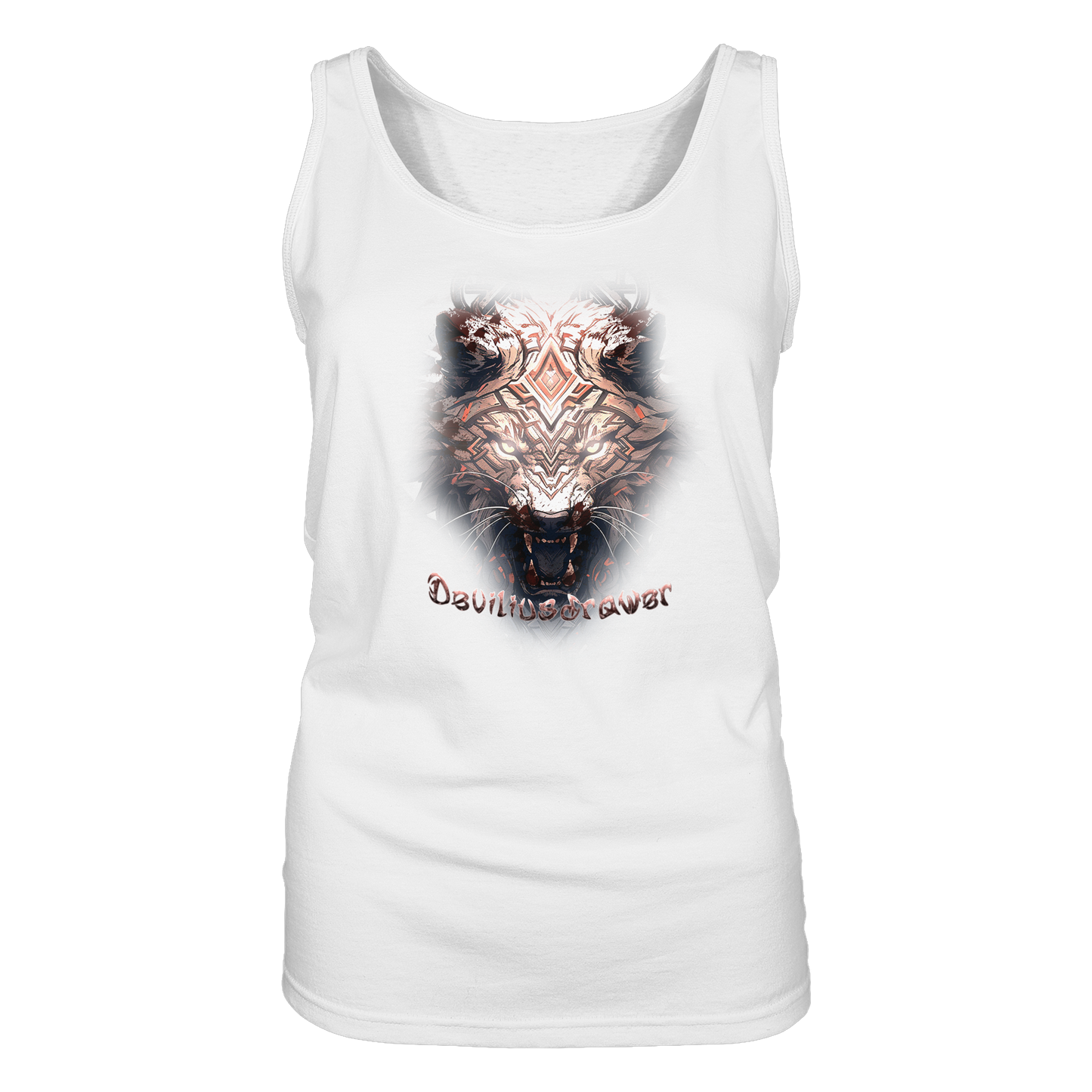 Deviliusdrawer Gold Metal Tiger - Ladies Tank-Top