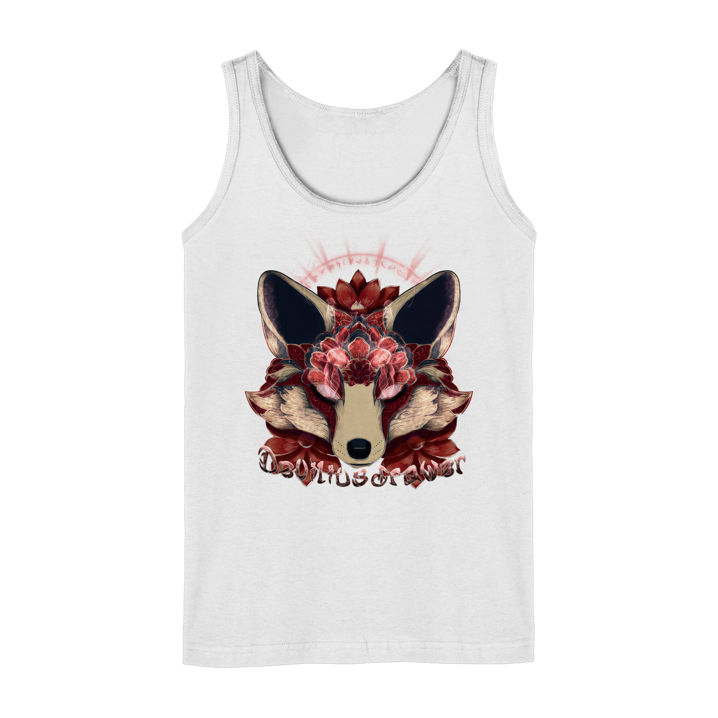Deviliusdrawer Fire Kitsune - Ladies Tank-Top