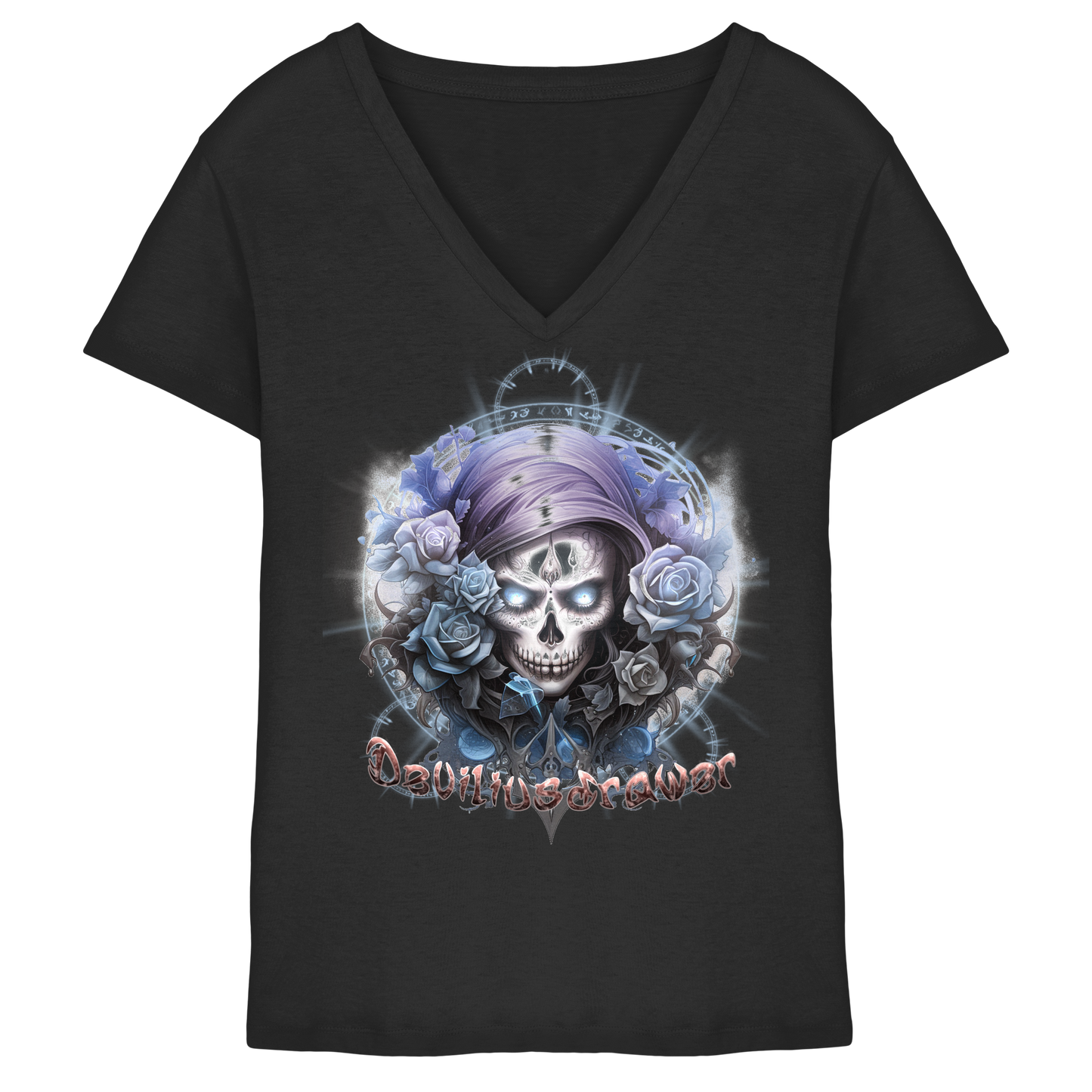 Deviliusdrawer Death Beauty - Ladies V-Neck Shirt