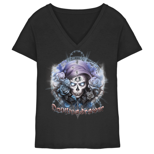Deviliusdrawer Death Beauty - Ladies V-Neck Shirt