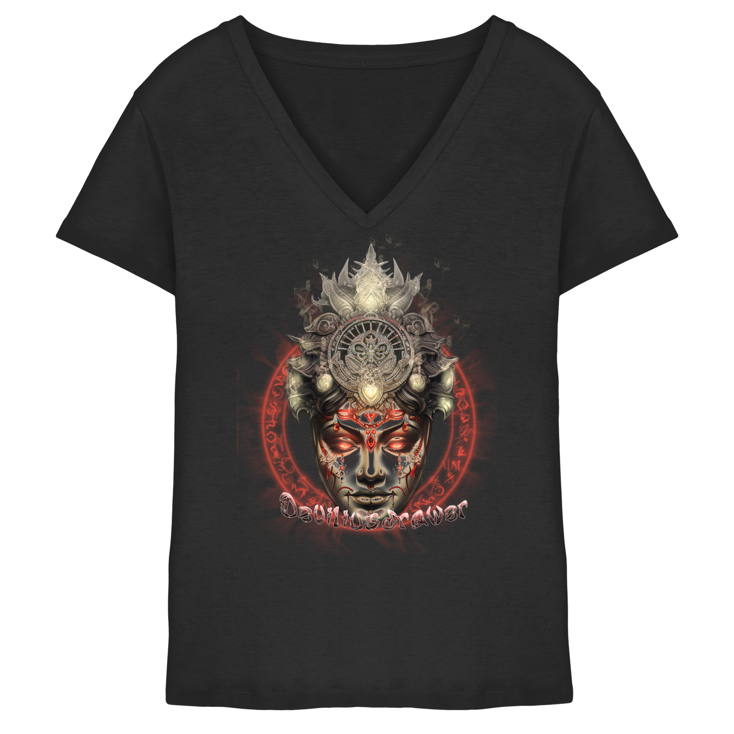 Deviliusdrawer Devils Godess - Ladies V-Neck Shirt