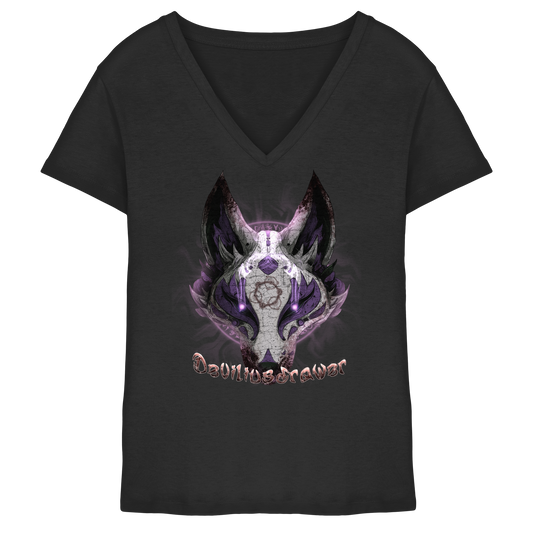 Deviliusdrawer Dark Kitsune - Ladies V-Neck Shirt