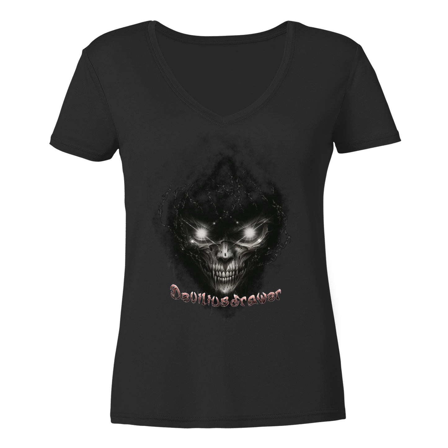 Deviliusdrawer Dark Death - Ladies V-Neck Shirt