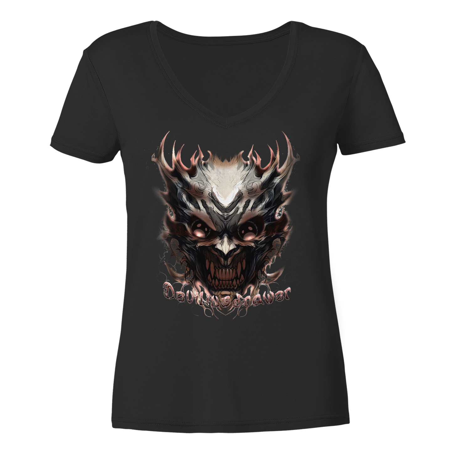 Deviliusdrawer Blood Demon - Ladies V-Neck Shirt