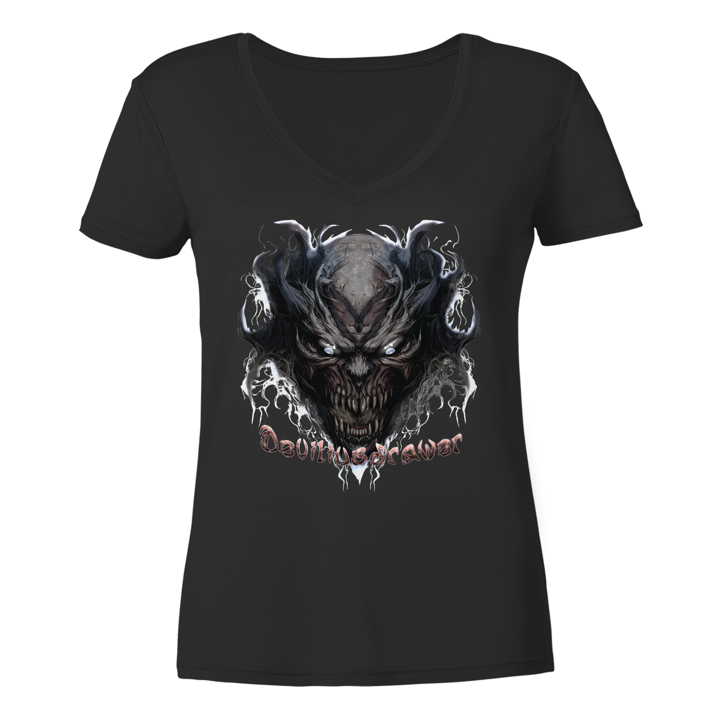 Deviliusdrawer Ice Demon - Ladies V-Neck Shirt