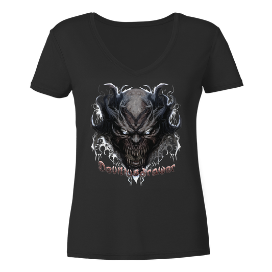 Deviliusdrawer Ice Demon - Ladies V-Neck Shirt